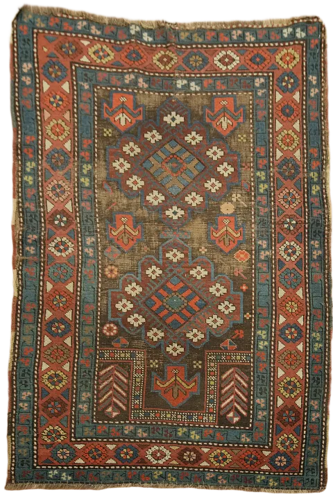 Pre-1900 Antique Heriz Bakhshayesh Persian Wool Rug 3x5