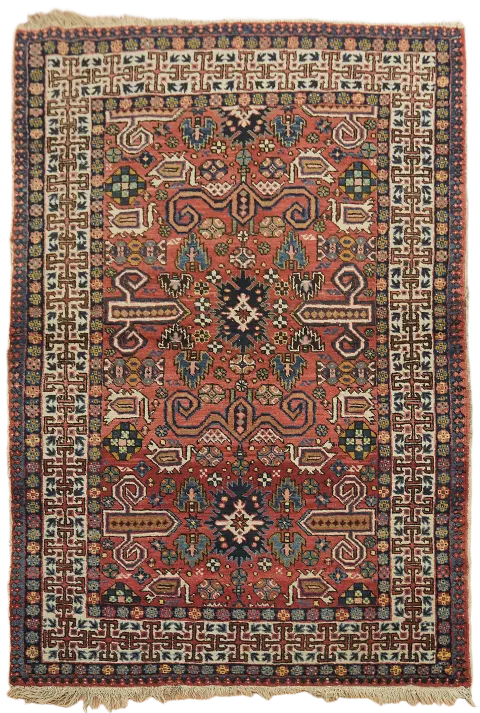 Vintage Wool Ardebil Persian Rug 3x5