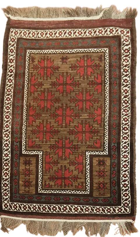 Vintage Tribal Wool Balouch Persian Rug 3x5