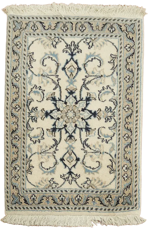Floral Wool Nain Persian Rug 2x3