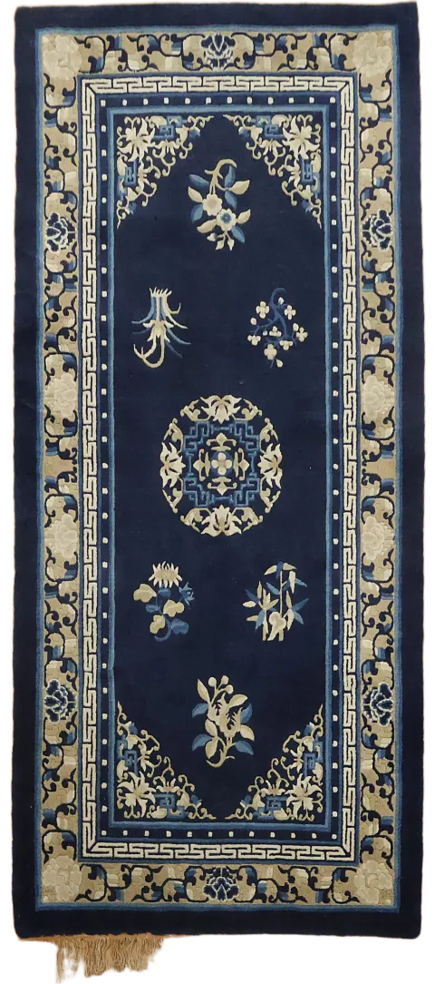 Vintage Wool Peking Chinese Rug 3x6