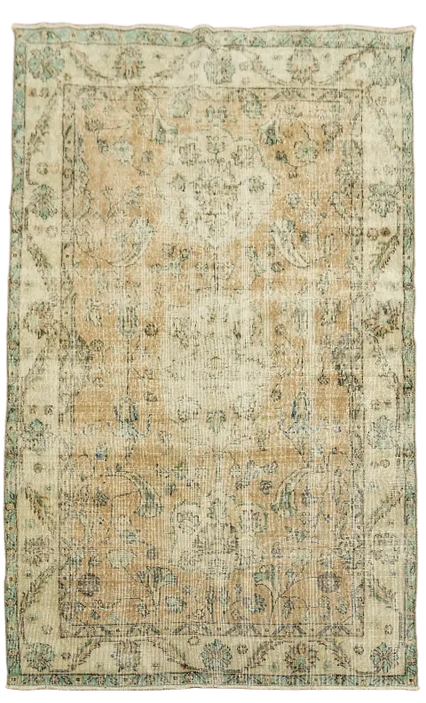 Vintage Anatolian Turkish Wool Area Rug 5x8