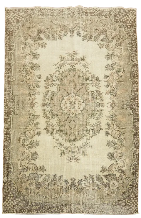 Vintage Anatolian Turkish Wool Area Rug 7x10