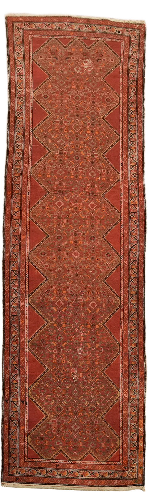 Pre-1900 Antique Bidjar Persian Wool Rug 3x10