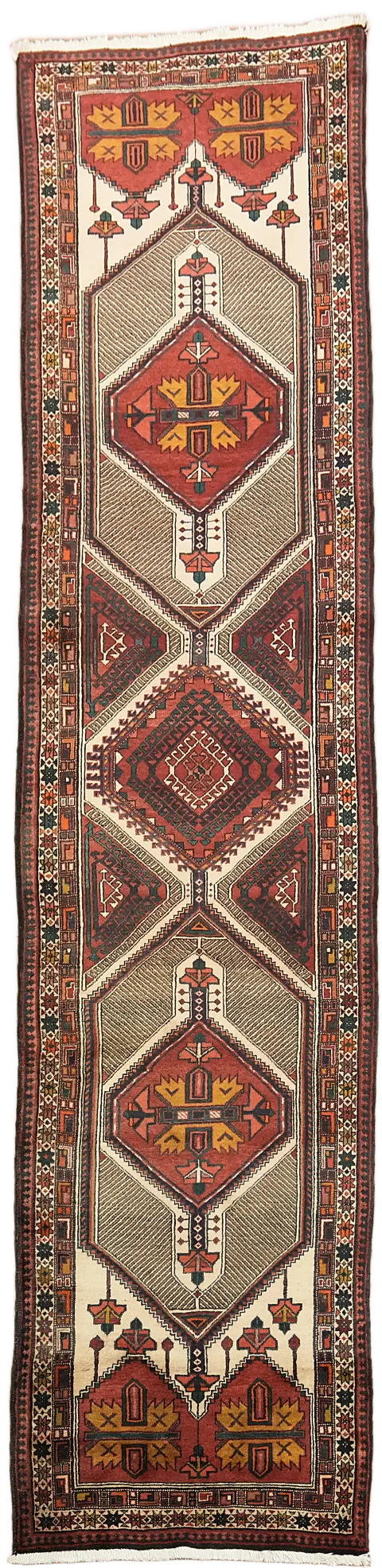 Ardebil Persian Runner Wool Rug 4x15