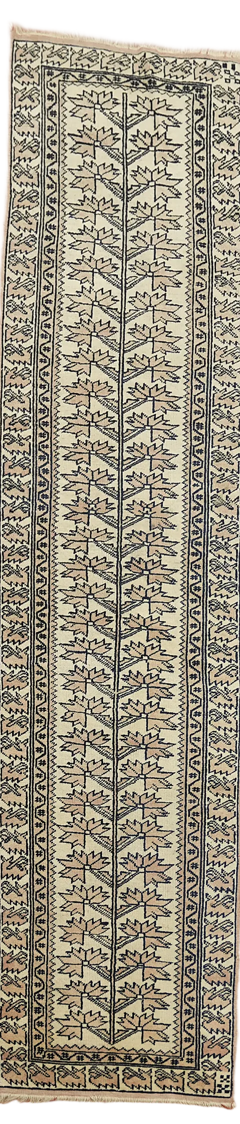 Anatolian Turkish Runner Wool Rug 2x9