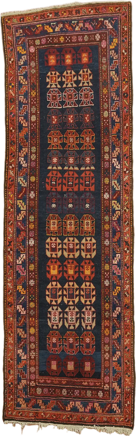 Bakhtiari Persian Runner Wool Rug 4x11