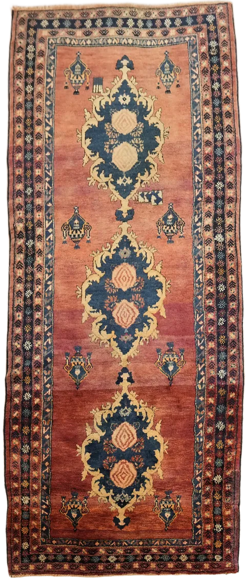 Vintage Gabbeh Persian Runner Wool Rug 4x9