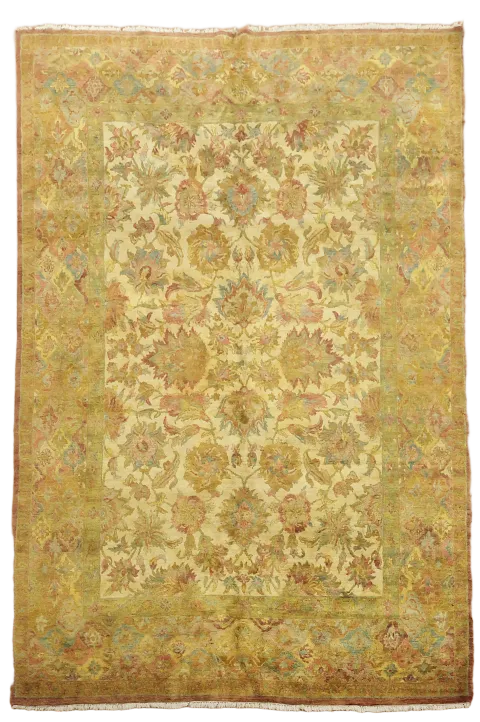 Traditional Floral Agra Oriental Large Wool Rug 9x14