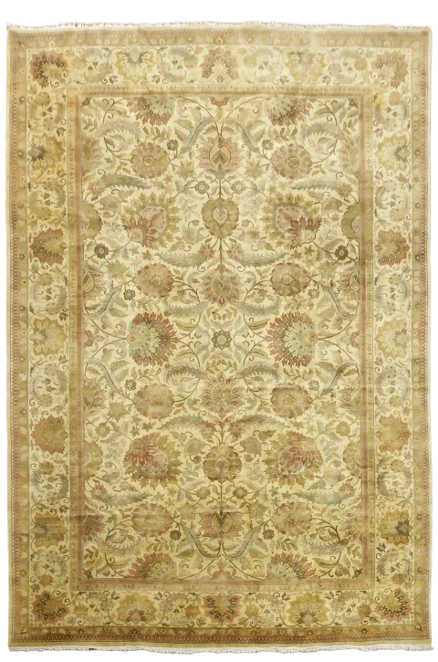 Traditional Floral Agra Oriental Large Wool Rug 13x20