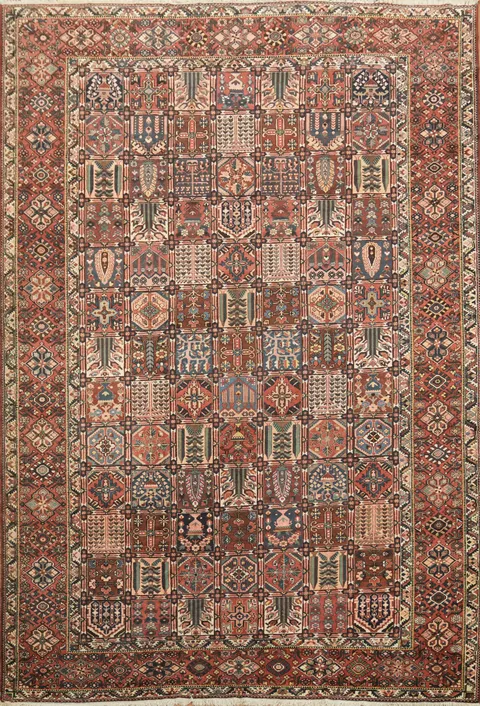 Vegetable Dye Bakhtiari Persian Wool Large Rug 11x16