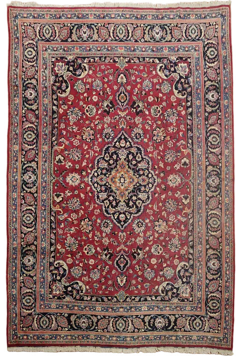 Vintage Mashad Persian Wool Area Rug 10x13