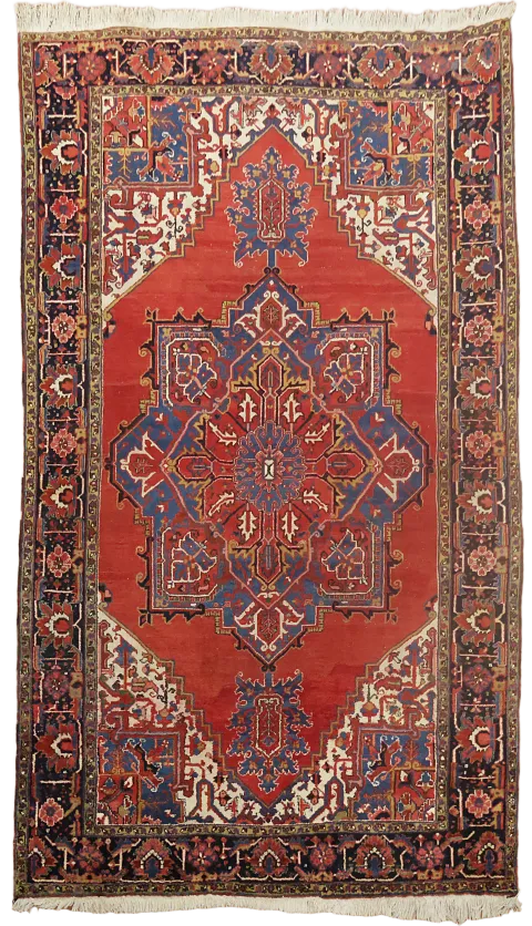 Old Vintage Heriz Persian Wool Area Rug 8x12