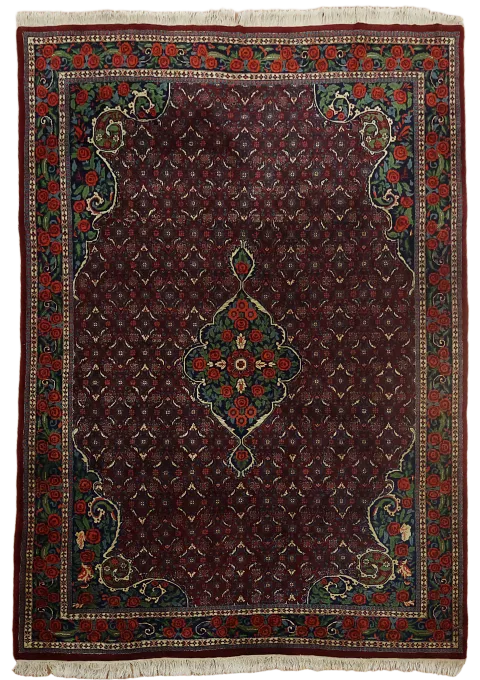Vintage Geometric Bidjar Persian Wool Area Rug 8x11