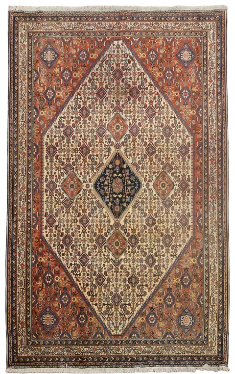 Vintage Tribal Wool Qashqai Persian Area Rug 7x10
