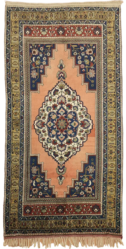 Vintage Wool Anatolian Turkish Area Rug 6x10
