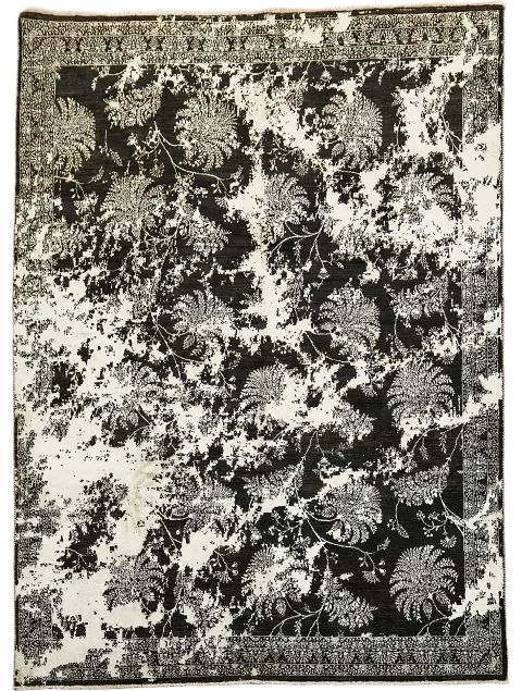 Modern Oriental Wool & Silk Area Rug 8x10