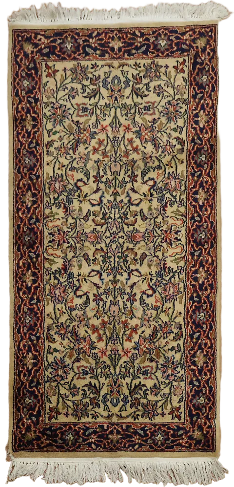 Exquisite Persian Garden Design Rug with Intricate Floral Patterns 2x5 ft