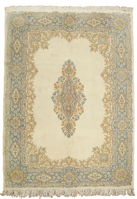 Vintage Kerman Persian Wool Area Rug 6x9