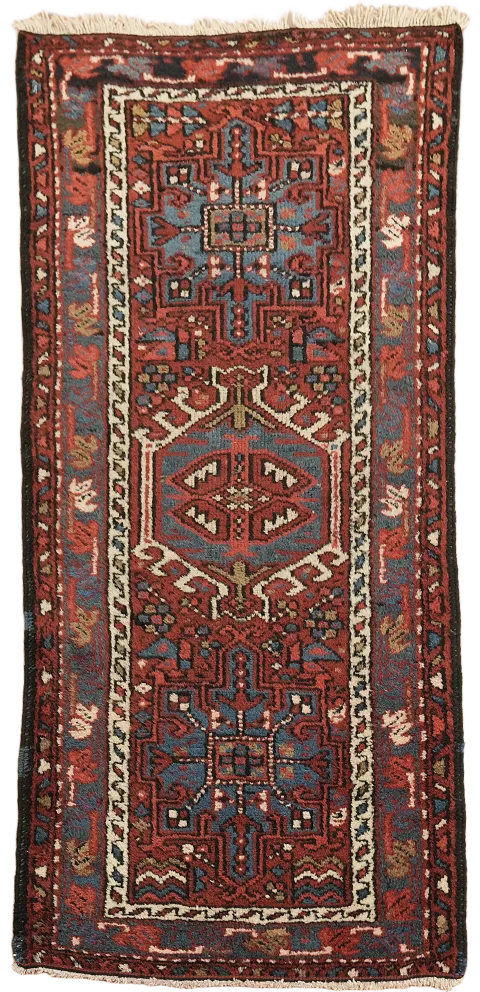 Vintage Wool Gharajeh Persian Rug 2x4