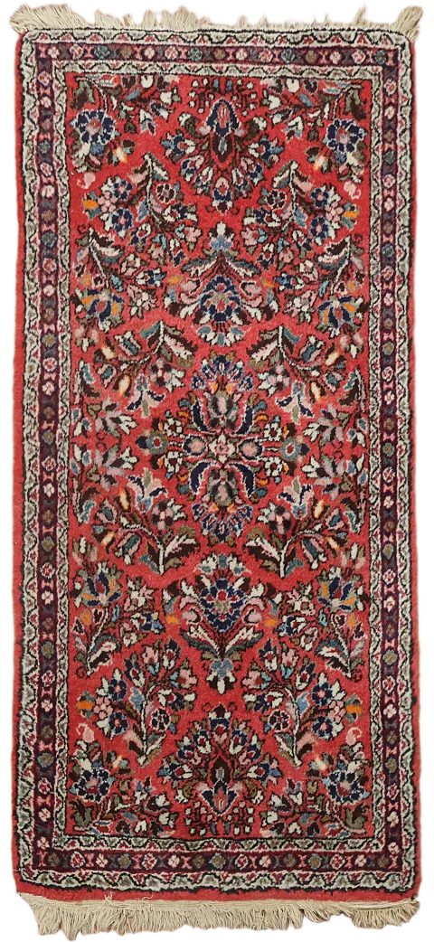 Vintage Wool Sarouk Persian Rug 2x4