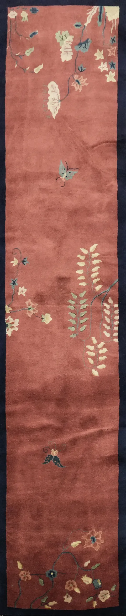 Vintage Art Deco Nichols Chinese Hall-Way Runner Rug 3x13