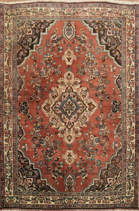 Vintage Bidjar Persian Wool Rug 4x6