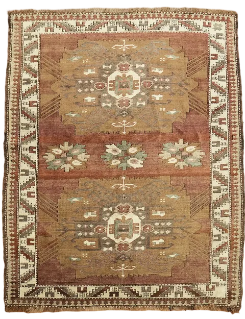 Vintage Anatolian Wool Turkish Rug 5x6