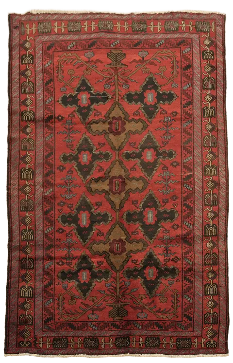 Vntage Gharajeh Oriental Area Wool Rug 5x8