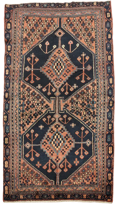 Vintage Tribal Wool Sirjan Persian Area Rug 5x8