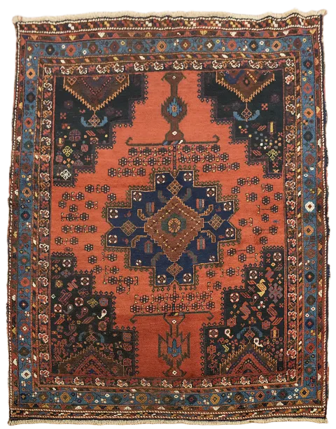 Antique Sirjan Wool Persian Rug 4x5