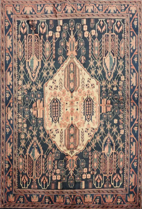 Vintage Wool Sirjan Persian Rug 5x7