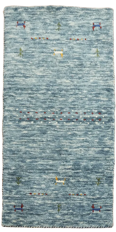 Soft Blue Rug Perfect for Modern or Rustic Décor 2'x4'