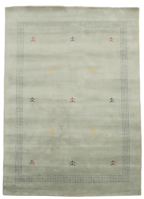 Contemporary 6x8 Gabbeh Hand-Knotted Rug