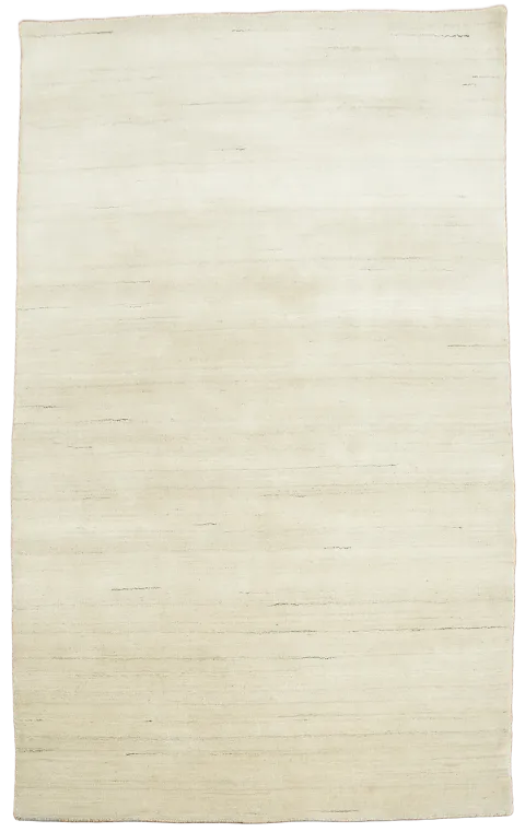 Elegant Cream Gabbeh Rug for Modern Minimalist Interiors 5'x8'