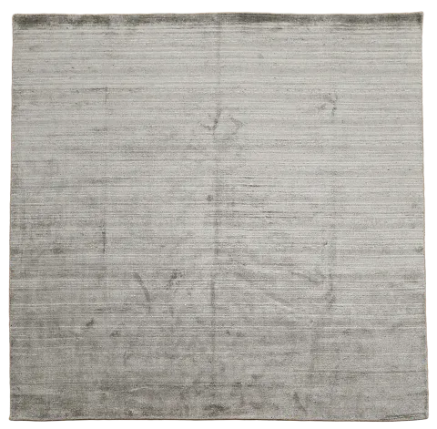 Elegant Solid Gray Gabbeh Square Rug Perfect for Modern Living Spaces 8'x8'