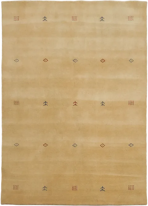 Contemporary Beige/Sand Rug with Delicate Geometric Embellishments 6'x8'