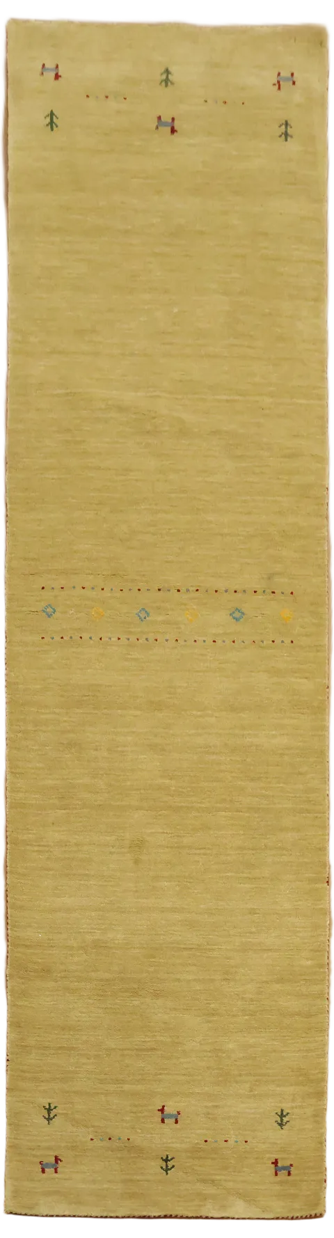 Elegant Minimalist Runner Rug in Earthy Tones and Patterns 3'x10'