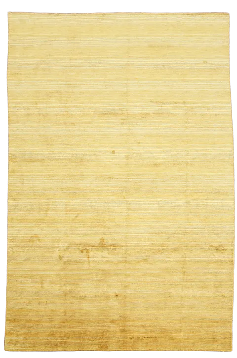 Vibrant Gold and Yellow Gabbeh Large Rug for Modern Minimalistic Homes 8'x12'