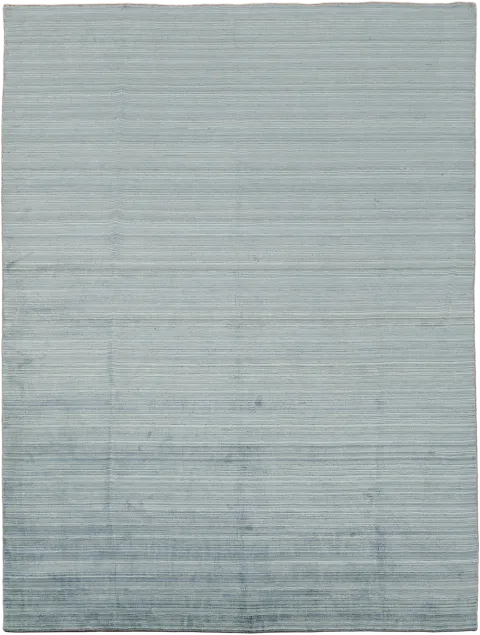 Gabbeh Sky Blue Handmade Wool Rug for Modern Interiors 9'x12'