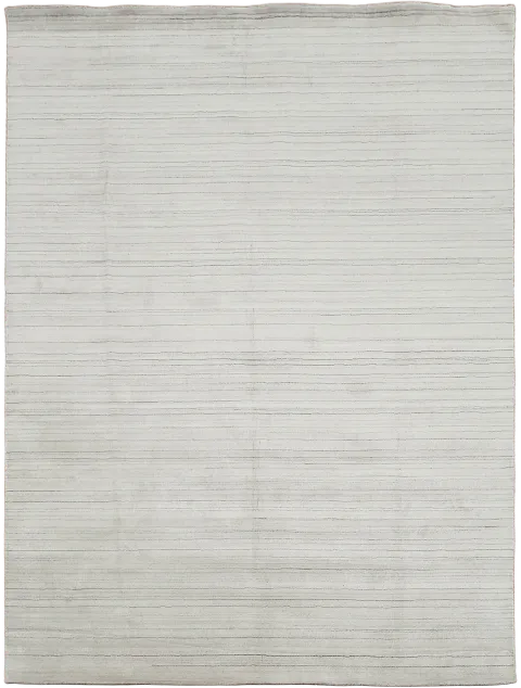 Neutral Colored Soft Light Grey Gabbeh Hand-Knotted Wool Rug 9'x12'