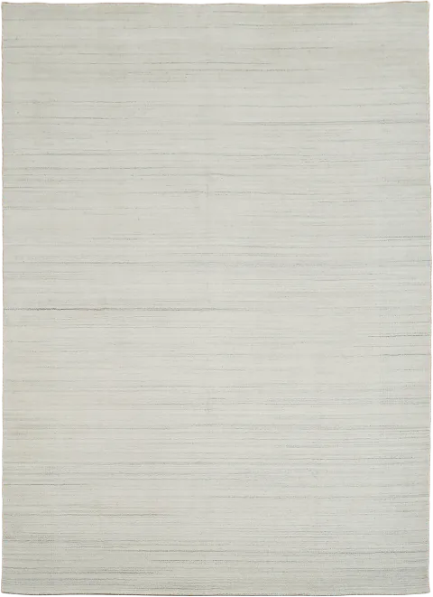 Subtle Linear Design Ivory Gabbeh Large Rug for Modern Living Spaces 10'x14'