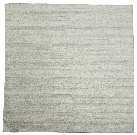 Elegant Minimalist Rug in Subtle Grey for Modern Living Rooms 10'x10'