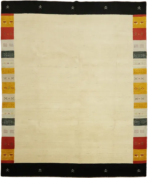 Modern Design Beige Rug with Colorful Stripes for Chic Spaces 8x10