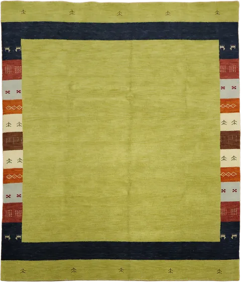 Apple Green Gabbeh Area Rug, Perfect Blend of Tradition and Style 8'x10'