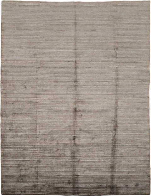Silk Dark Grey Gabbeh Large Rug with Calm Stripes for a Cozy Ambiance 9'x12'