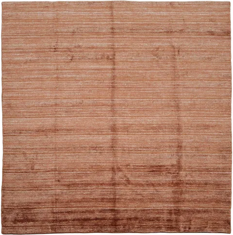 Sophisticated Terracotta Gabbeh Striped Rug for a Cozy Living Room 8x8