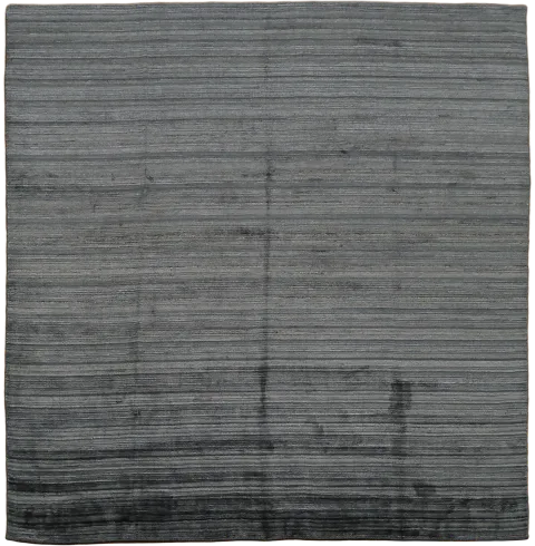 Minimalistic Charcoal Stripes Square Rug: Perfect for Contemporary Spaces 8'x8'