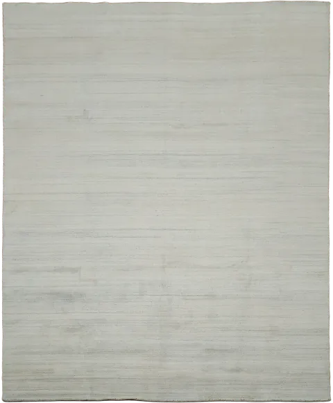 Modern Minimalist Gabbeh Area Rug in Gray and Cream 8x10