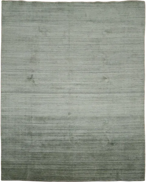 Sage Green Gabbeh Hand-Knotted Area Rug 10x13